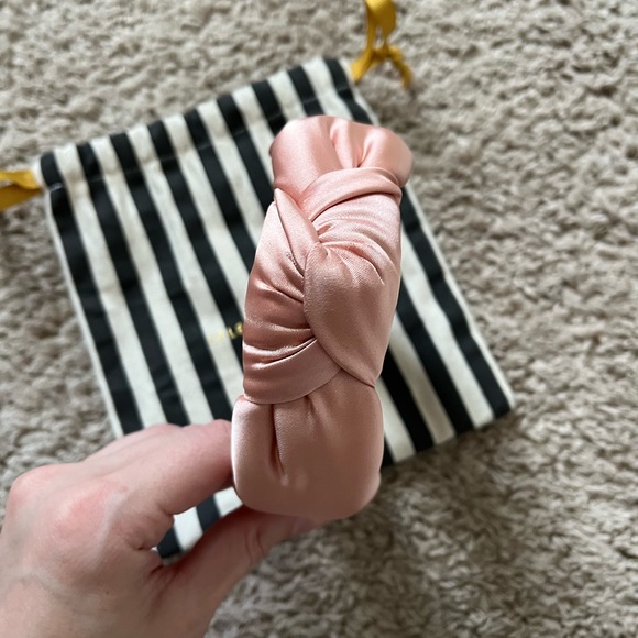 Lele Sadoughi Silk Pink Blush Headband - Picture 4 of 7